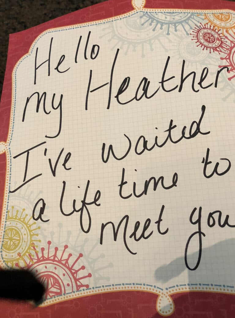 A note on a piece of paper.